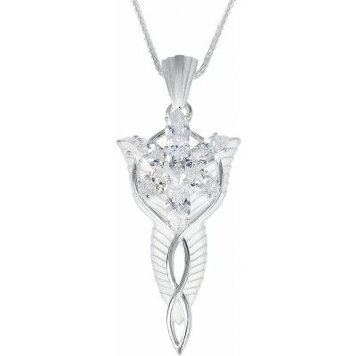 Sagan om Ringen Halsband - Arwens Evenstar - för Dam - silverfärgad