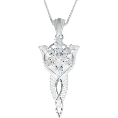 Sagan om Ringen Halsband - Arwens Evenstar - för Dam - silverfärgad