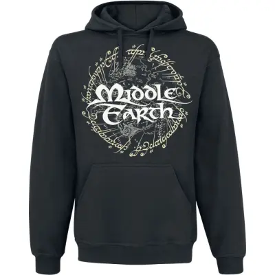 Sagan om Ringen Luvtröja - Middle Earth - M XXL - för Herr - svart