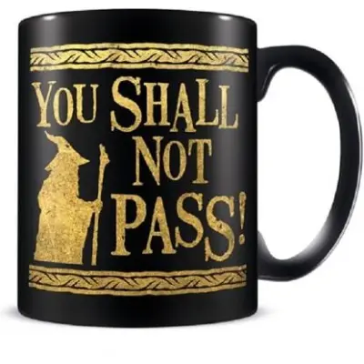 Sagan om Ringen Mugg - You Shall Not Pass - för None - svart/guld