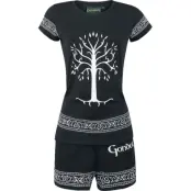 Sagan om Ringen Pyjamas - Tree Of Gondor - S 3XL - för Dam - svart