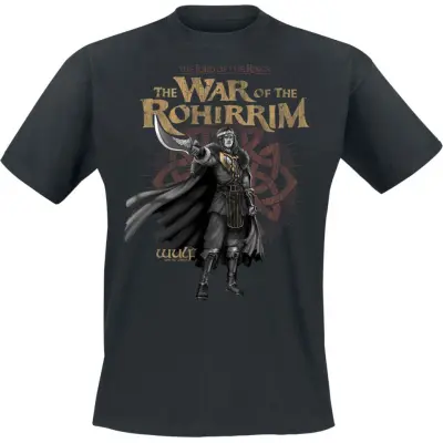 Sagan om Ringen T-shirt - Die Schlacht der Rohirrim - Wulf - S 3XL - för Herr - svart