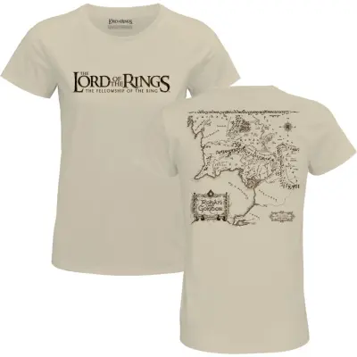 Sagan om Ringen T-shirt - Gondor Map - S XL - för Dam - sand