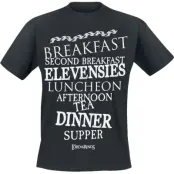 Sagan om Ringen T-shirt - Hobbit Meals - M 4XL - för Herr - svart