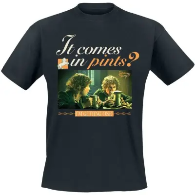 Sagan om Ringen T-shirt - It Comes In Pints? - S 3XL - för Herr - svart