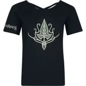 Sagan om Ringen T-shirt - Leaf of Lorien - S XL - för Dam - svart