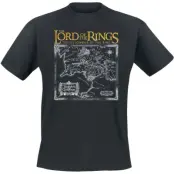 Sagan om Ringen T-shirt - Map Fellowship - M 4XL - för Herr - svart