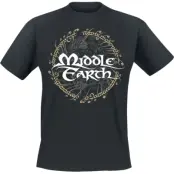 Sagan om Ringen T-shirt - Middle Earth - M XL - för Herr - svart