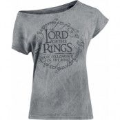 Sagan om Ringen T-shirt - Middle Earth Map - S XXL - för Dam - grå