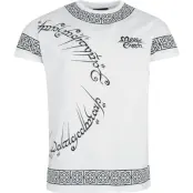 Sagan om Ringen T-shirt - Middle Earth - S 3XL - för Herr - vit