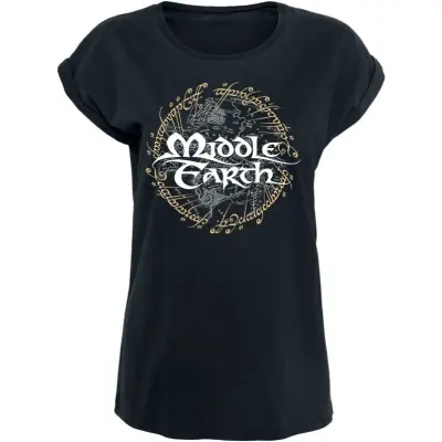 Sagan om Ringen T-shirt - Middle Earth - S M - för Dam - svart