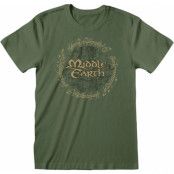 Sagan om Ringen T-shirt - Middle Earth - S XXL - för Herr - oliv