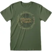 Sagan om Ringen T-shirt - Middle Earth - S XL - för Herr - oliv