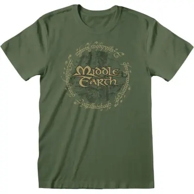 Sagan om Ringen T-shirt - Middle Earth - S XL - för Herr - oliv