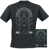 Sagan om Ringen T-shirt - Moria - Doors Of Durin - Glow In The Dark - M 4XL - för Herr - svart