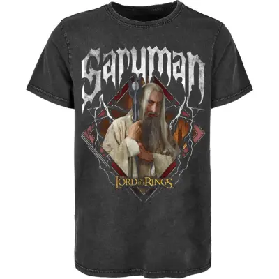 Sagan om Ringen T-shirt - Saruman Band - S XXL - för Herr - svart