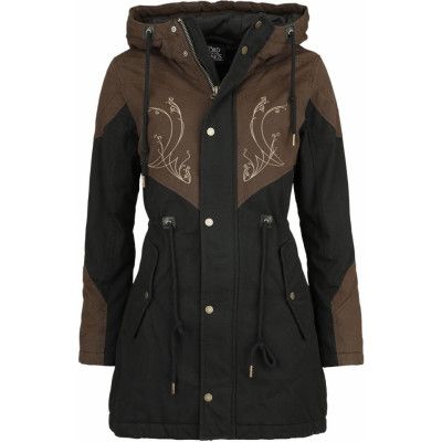 Sagan om Ringen Vinterjacka - Elven Warriors - L XXL - för Dam - svart/brun