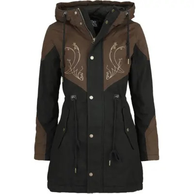 Sagan om Ringen Vinterjacka - Elven Warriors - L XXL - för Dam - svart/brun