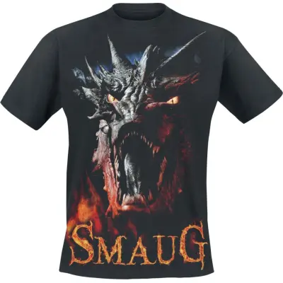 The Hobbit T-shirt - Smaug - M L - för Herr - svart